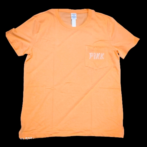 PINK Victoria's Secret Bling Campus Tee Size Medium NWT - Picture 1 of 5